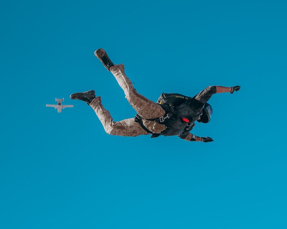 Diver and plane